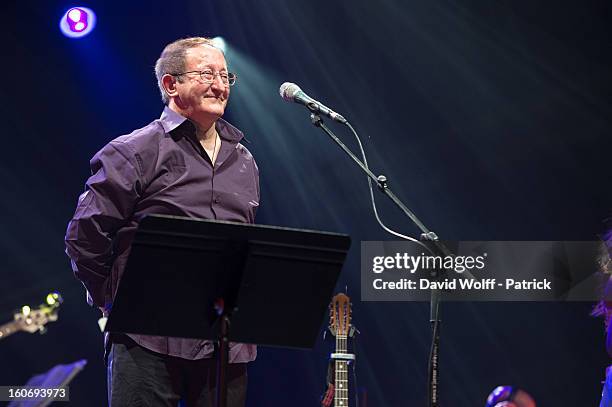 Idir performs at L'Olympia on February 4, 2013 in Paris, France.