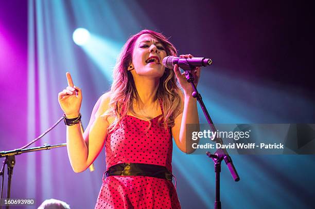 Nabila Dali opens for Idir at L'Olympia on February 4, 2013 in Paris, France.