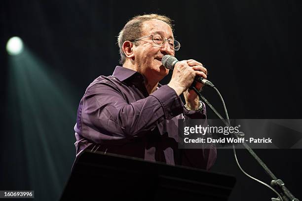 Idir performs at L'Olympia on February 4, 2013 in Paris, France.