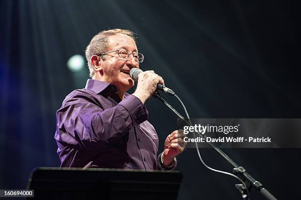 Idir performs at L'Olympia on February 4, 2013 in Paris, France.