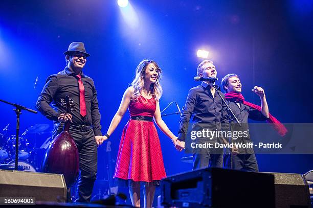 Nabila Dali opens for Idir at L'Olympia on February 4, 2013 in Paris, France.