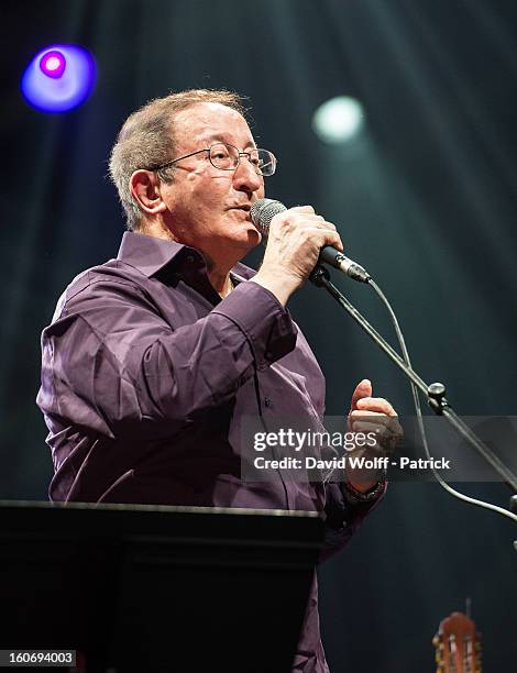 Idir performs at L'Olympia on February 4, 2013 in Paris, France.