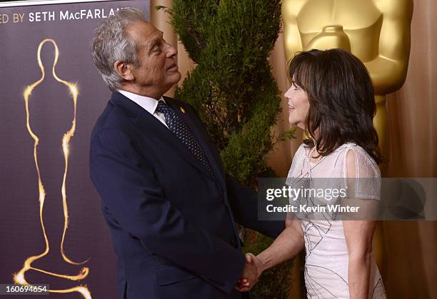 President Hawk Koch and actress Sally Field attend the 85th Academy Awards Nominations Luncheon at The Beverly Hilton Hotel on February 4, 2013 in...