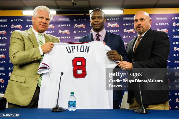 January 29: The Atlanta Braves announce that Justin Upton will be joining the Atlanta Braves as the new left fielder on Tuesday January 29, 2013.