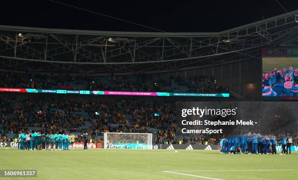 General view of Stadium Australia at the final whistle during the FIFA Women's World Cup Australia & New Zealand 2023 Semi Final match between...