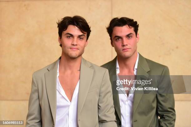 Ethan Dolan and Grayson Dolan attend the 19th HollyShorts film festival opening night on August 10, 2023 in Hollywood, California.