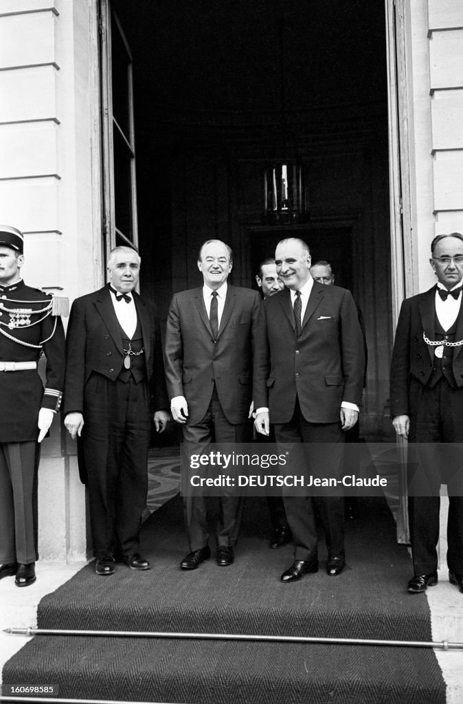 American Vice President Hubert Humphrey In Paris