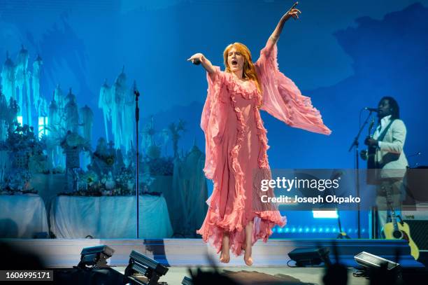 Florence Welch of Florence and the Machine performs at the Sziget Festival 2023 on August 10, 2023 in Budapest, Hungary.