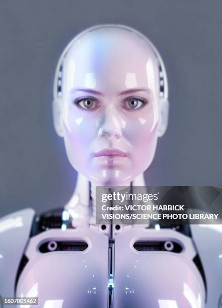 android robot, illustration - android head stock illustrations