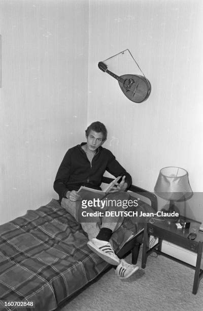 Rendezvous With Marc Noe, 16 Year's Old, Hope Of French High Jump. Paris- 17 Juin 1969- Portrait de Marc NOE, 16 ans, assis dans sa chambre et...
