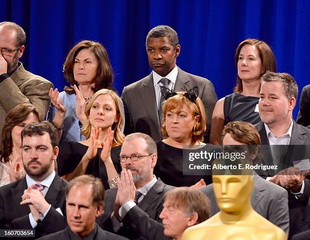 Actor Denzel Washington and Oscar nominees attend the 85th Academy Awards Nominations Luncheon at The Beverly Hilton Hotel on February 4, 2013 in...