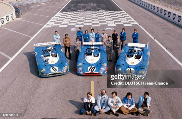 The Matra-simca On Circuit Paul Ricard. France- Signes et Le Castellet- 1973- La Matra Simca sur le circuit Paul RICARD. Les quatre vedettes qui...