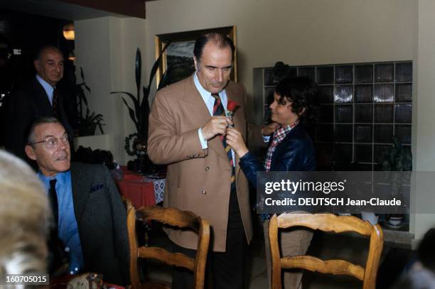 Francois Mitterrand During The Second Round Of Presidential Elections. A Château-Chinon - 19 mai 1974 - A l'occasion du second tour des élections...