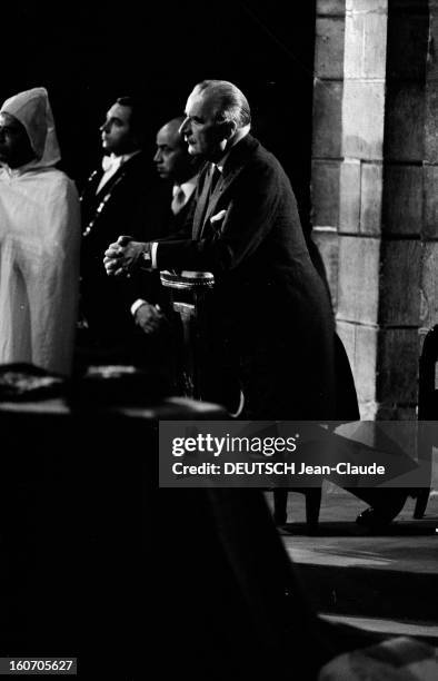 Death Of Francois Mauriac. Funeral At Notre Dame De Paris. Paris- 5 Septembre 1970- Lors des obsèques à Notre-Dame-de-Paris de François MAURIAC,...