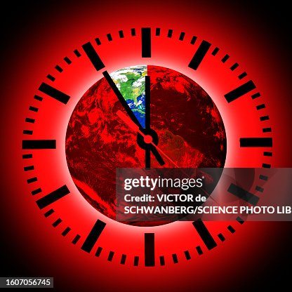 Doomsday Clock, conceptual composite image Doomsday Clock, conceptual composite image