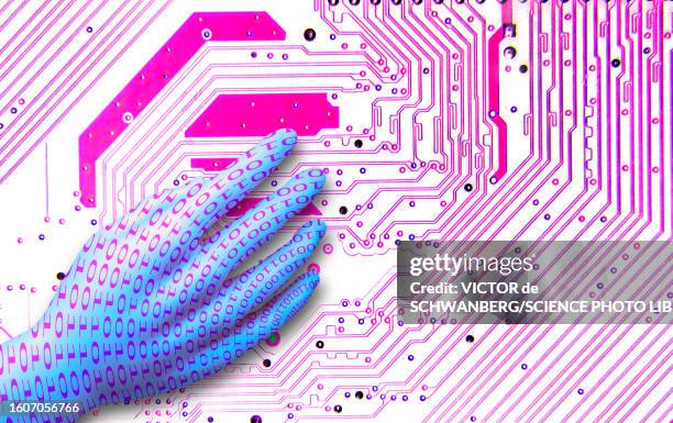 artificial intelligence, conceptual illustration - binary code on white background stock illustrations
