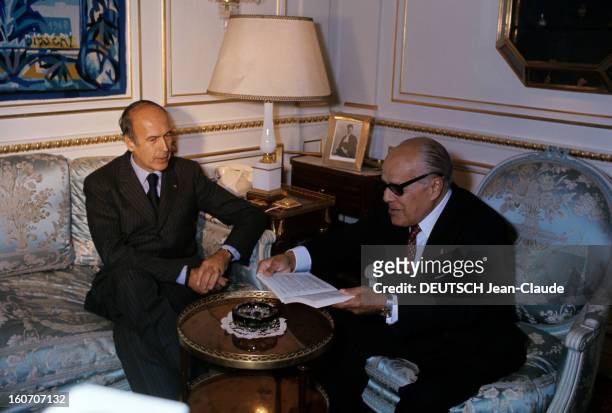Official Visit Of President Valery Giscard D'estaing In Tunisia. En novembre 1975, à l'occasion de sa visite officielle en Tunisie, le président...