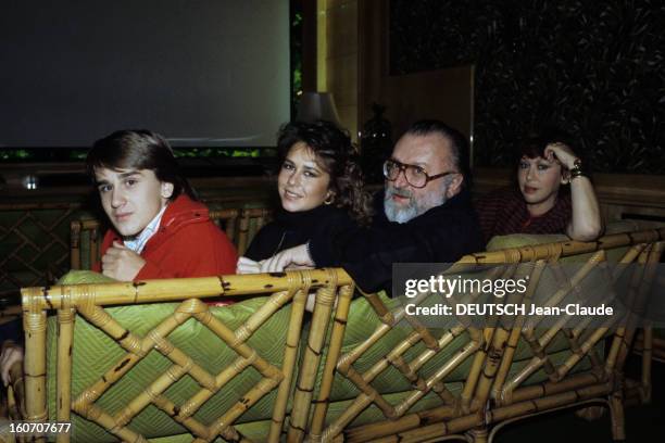 Rendezvous With Sergio Leone With Family In Rome. Rome- novembre 1983- A l'occasion du bouclage du tournage du film 'Il était une fois l'Amérique'...