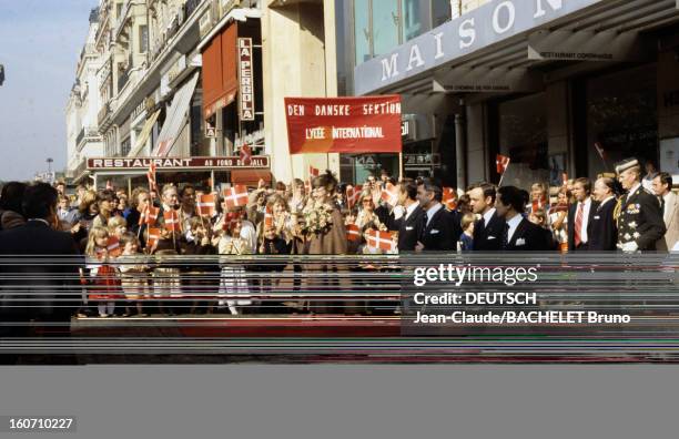 Official Visit Of Margrethe And Henrik Of Denmark In France. En France, à Paris, en octobre 1978, lors d'une visite officielle, la Reine Margrethe II...