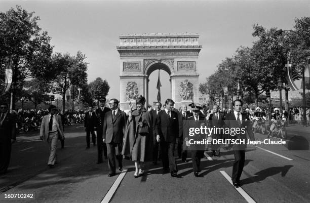 Official Visit Of Margrethe And Henrik Of Denmark In France. En France, en octobre 1978, lors d'une visite officielle, , la Reine Margrethe II DE...