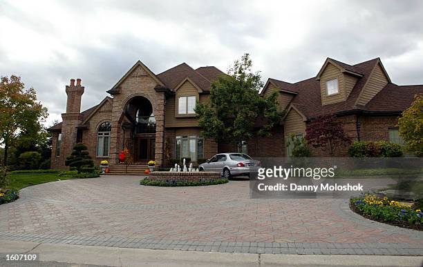 An exterior view of what is believed to be Eminem's current house is seen October 19, 2002 in Clinton Township, Michigan.