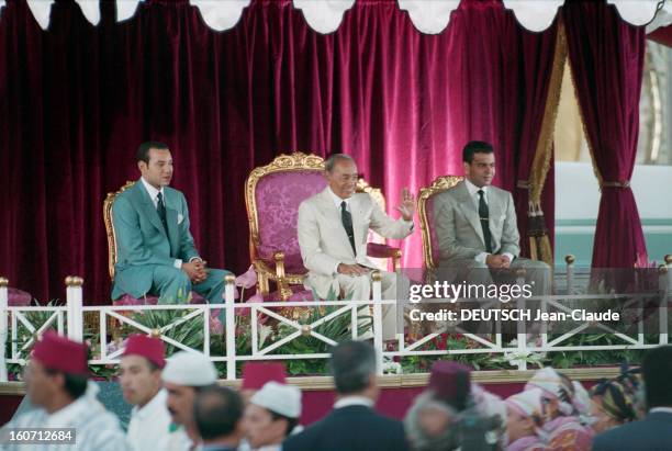 The Princess Lalla Hasna Marreis Khalid Benharbit In The Royal Palace Of Fes. Fes- 9 septembre 1994- Au palais royal, le mariage de la princesse...