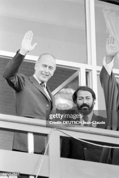 Official Visit Of Valery Giscard D'estaing In United Arab Emirates. Le 13 mars 1980, à Abu-Dhabi aux Émirats Arabes Unis, le Président de la...