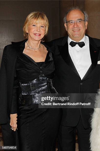 Professor David Khayat and Marie-Christiane Marek attend the gala dinner of Khayat's association 'AVEC', at Chateau de Versailles on February 4, 2013...