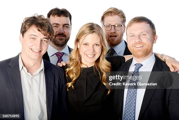Writer/director Benh Zeitlin; producer Josh Penn; writer Lucy Alibar; producer Dan Janvey; and producer Michael Gottwald pose for a portrait during...