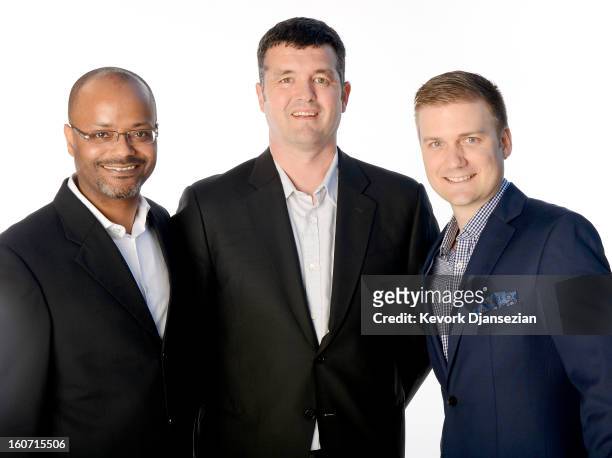 Visual Effects Supervisors R. Christopher White, Eric Saindon, and David Clayton pose for a portrait during the 85th Academy Awards Nominations...