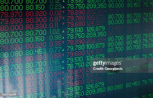 stock börse - trading board stock-fotos und bilder