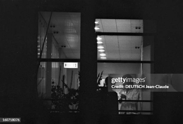 Aristotle Onassis Hospitalized At The American Hospital In Neuilly. Neuilly- 11 Février 1975- A l'hôpital américain, Aristote ONASSIS est hospitalisé...