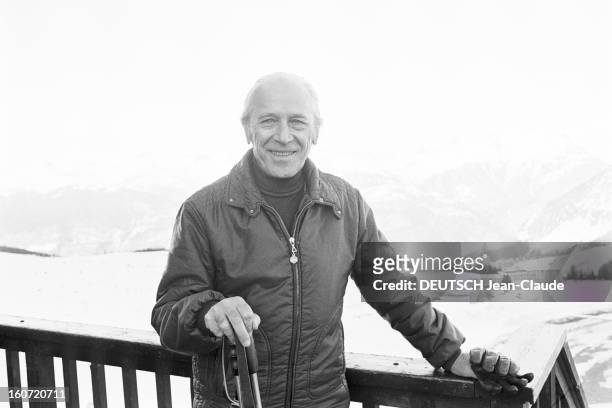 Rendezvous With Henry Ziegler, The Father Of The Concorde On Holiday In Courchevel. Courchevel- 5 janvier 1976- Lors de vacances, portrait d'Henri...