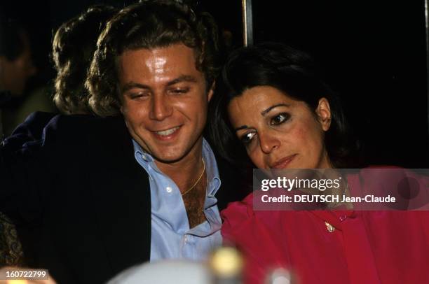 Rendezvous With Christina Onassis And Future Husband Thierry Roussel. Paris- mars 1984- Portrait de Christina ONASSIS et son futur époux Thierry...