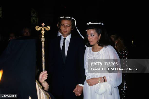 Wedding Of Christina Onassis And Thierry Roussel In Paris. Paris- 17 mars 1984- Célébration du mariage de Christina ONASSIS et Thierry ROUSSEL à la...