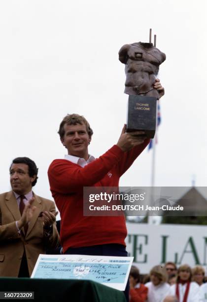 15e Lancome Trophy In Saint-nom-la-breteche. En France, à Saint-Nom-La-Bretèche, en octobre 1984, lors de la compétition de golf le Trophée Lancôme,...