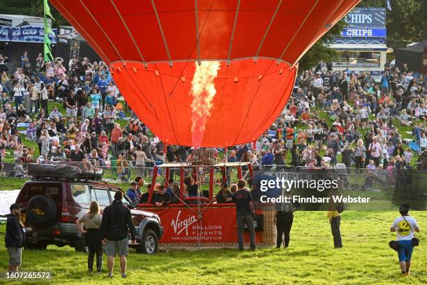 Balloonists prepares for a mass ascent on August 11, 2023 in Bristol, England. The Bristol International Balloon Fiesta, Europe's largest annual hot...