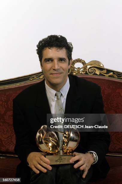 6th Victoires De La Musique 1991 At The Zenith, Paris. France, Paris, Zenith- 2 Février 1991- Lors des 6 èmes Victoires de la Musique, portrait...