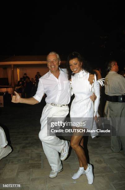 Eddie Barclay Party In Saint-tropez. Saint-Tropez- 29 Juillet 1991- Reportage sur la fête d' Eddie BARCLAY, lors du rite annuel confirmant son...