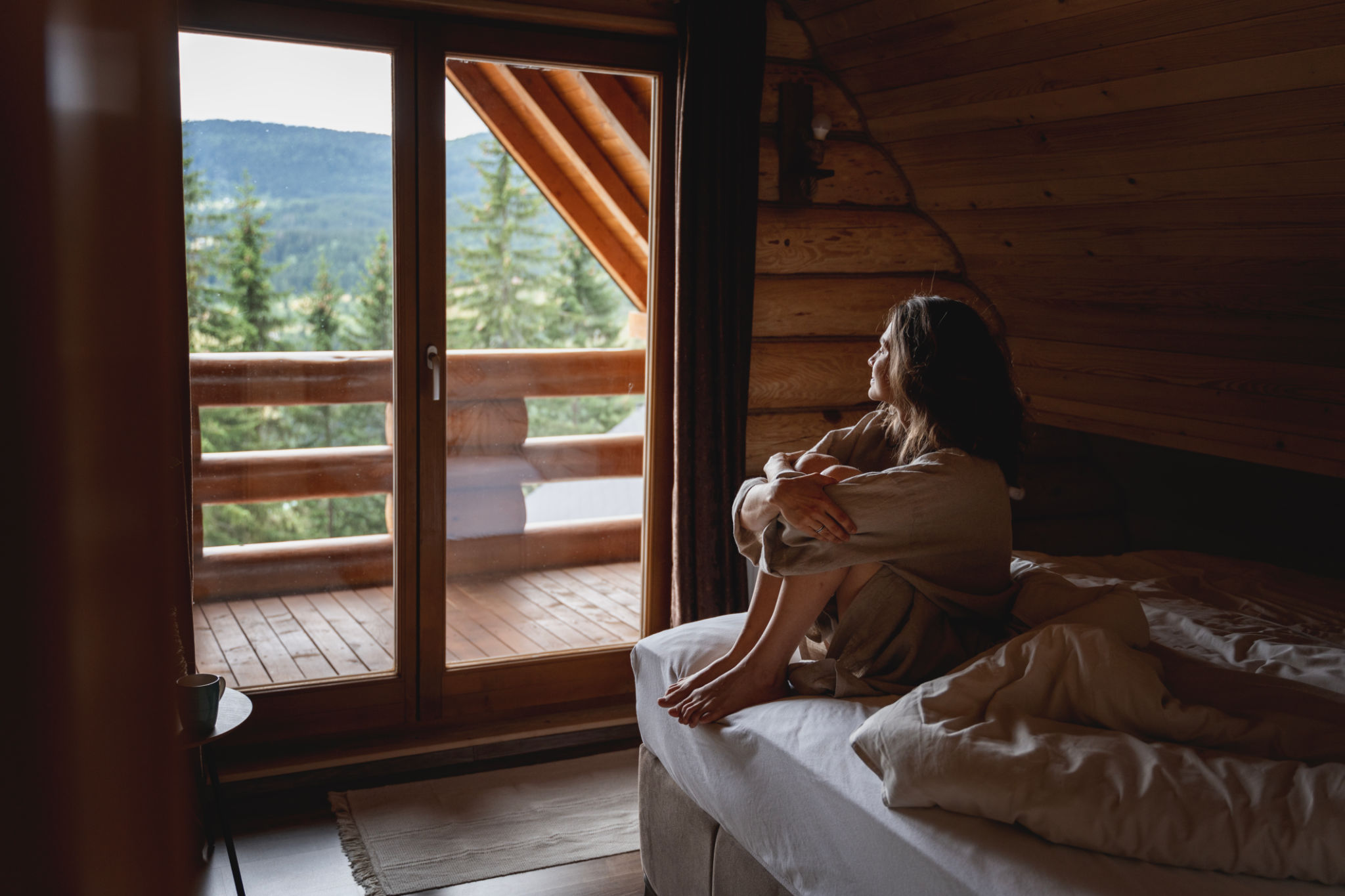 rustic hotel room