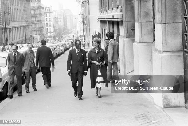 Official Visit Of Senegal President Leopold Sedar Senghor In Paris. A Paris, à l'occasion de la 5ème conférence franco-africaine, le président...