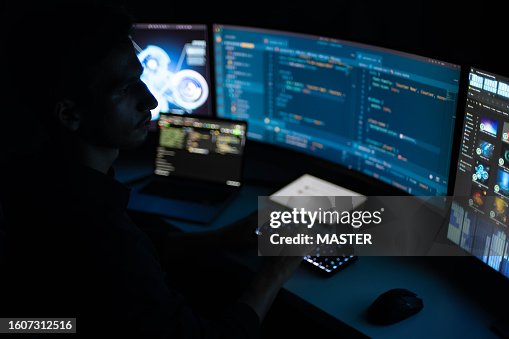 IT engineer working on computer IT engineer working on computer