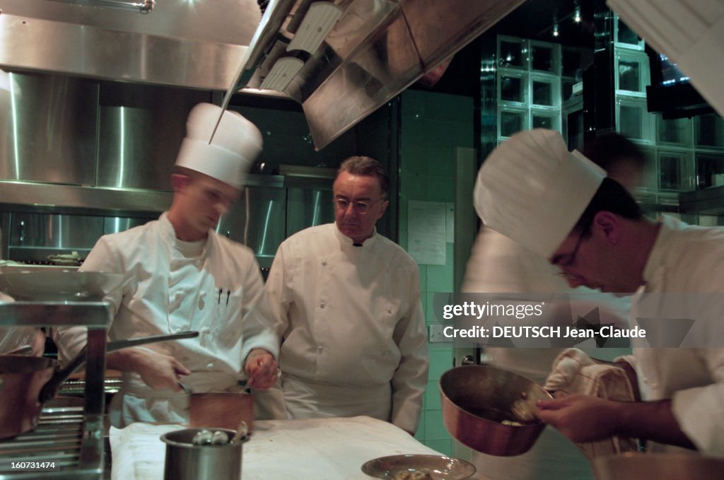Alain Ducasse At His Restaurant 'the Essex House' In New York