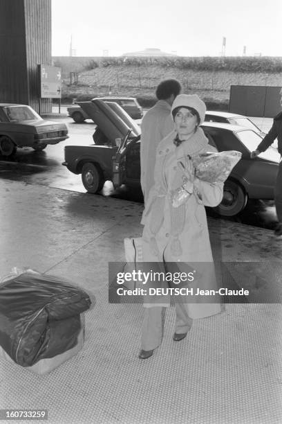 Marina Oswald-porter In Paris To Attend The Tv Programme 'Les Dossiers De L'ecran'. Janvier 1979. Marina OSWALD-PORTER, la veuve de l'assassin...