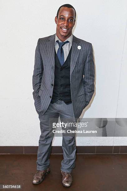 Fitness personality Shaka Smith attends anti-human trafficking family charity luncheon in support of Unlikely Heroes at Veggie Grill on February 4,...