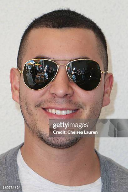 Actor Christian Campos attends anti-human trafficking family charity luncheon in support of Unlikely Heroes at Veggie Grill on February 4, 2013 in...