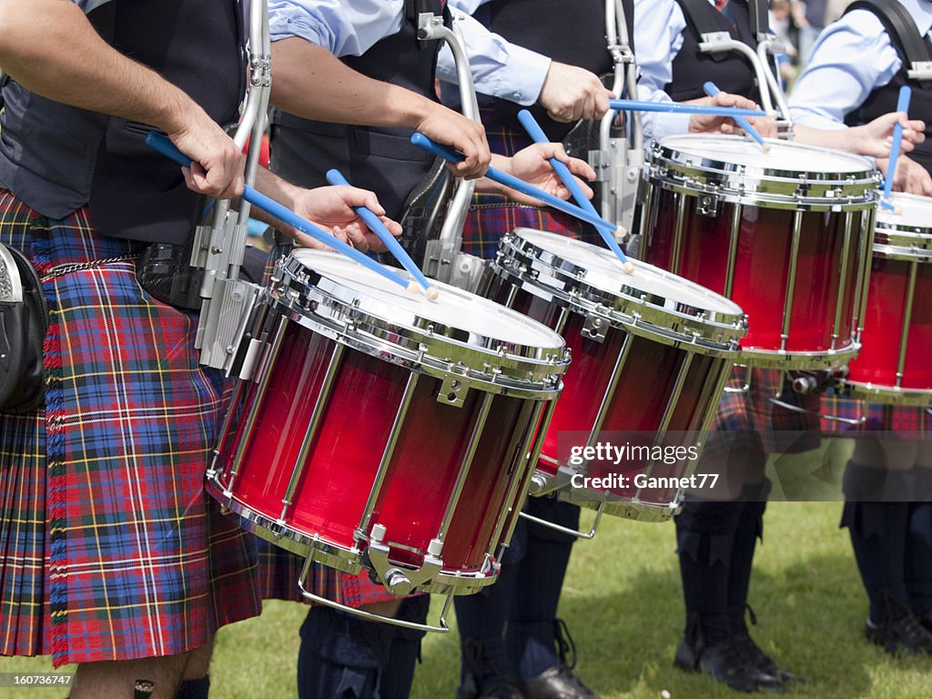 Drummers in a Scottish Pipe Band