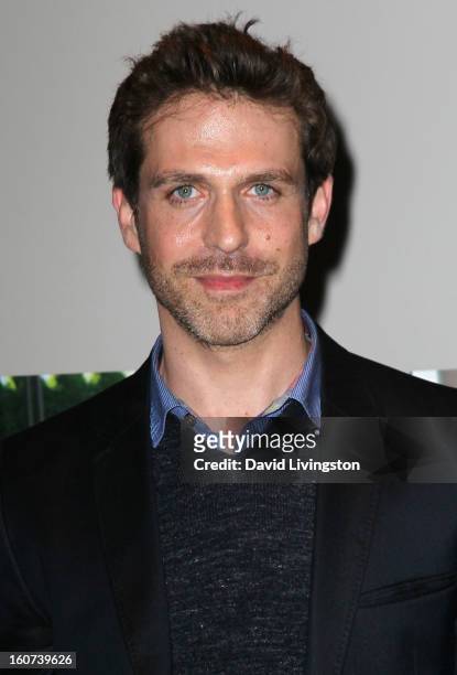 Actor David Julian Hirsh attends the premiere screening of "Twist of Faith" at the Stephen S. Wise Temple on February 4, 2013 in Los Angeles,...