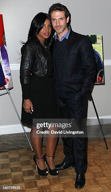 Actors Toni Braxton and David Julian Hirsh attend the premiere screening of "Twist of Faith" at the Stephen S. Wise Temple on February 4, 2013 in Los...
