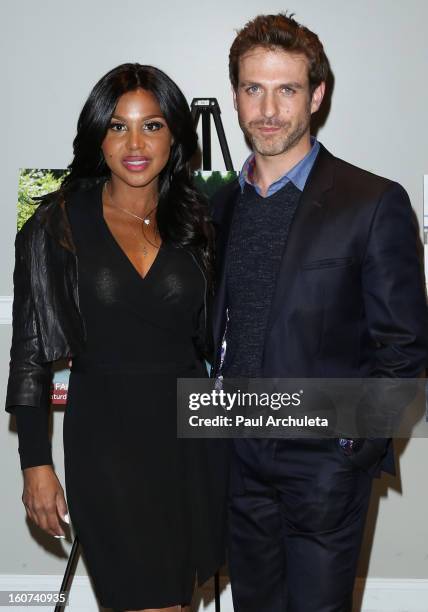 Actress / Singer Toni Braxton and Actor David Julian Hirsh attend the "Twist Of Faith" Los Angeles premiere at the Stephen S. Wise temple on February...